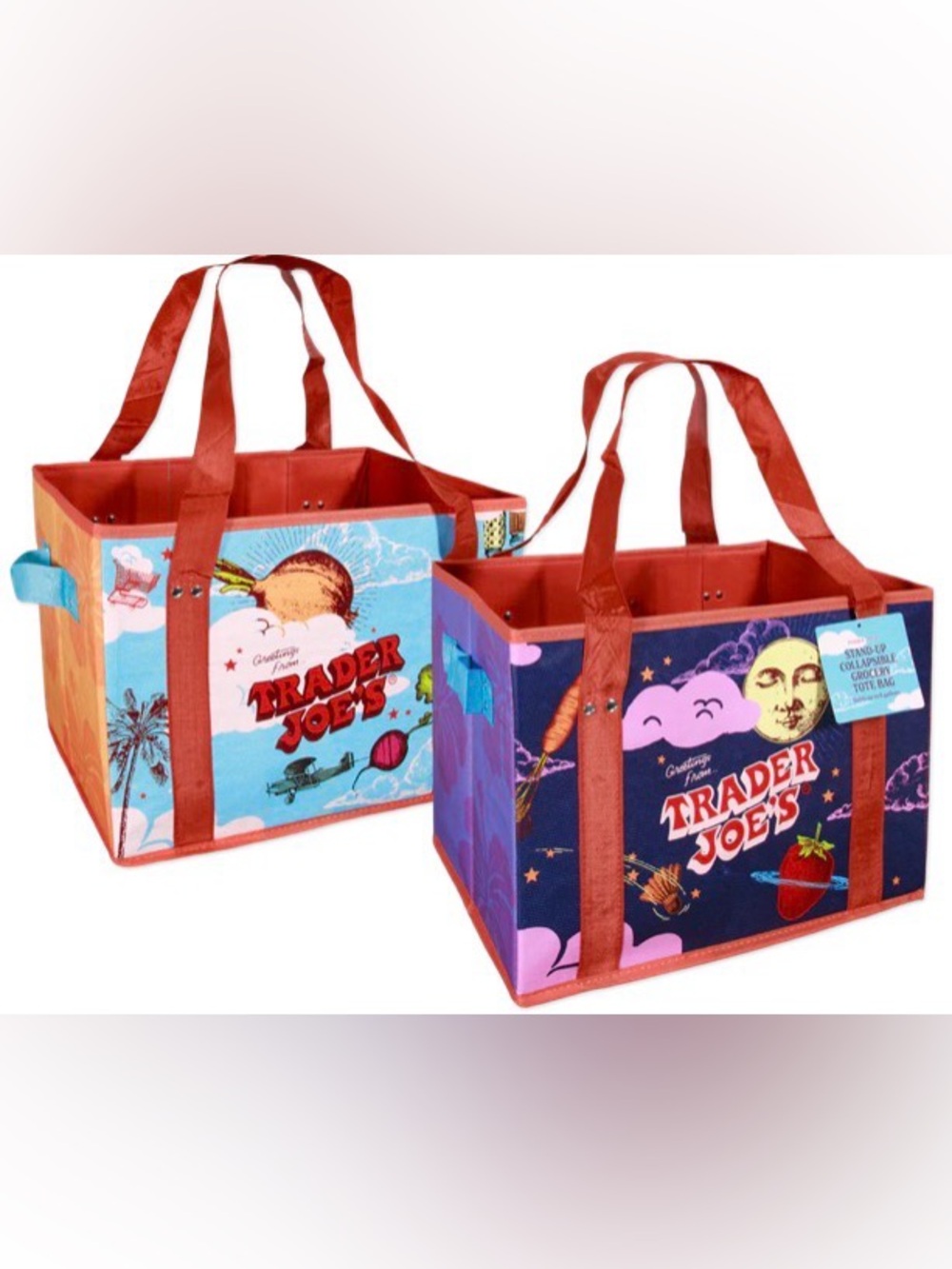 Trader Joe's Stand-Up Collapsable Grocery Tote